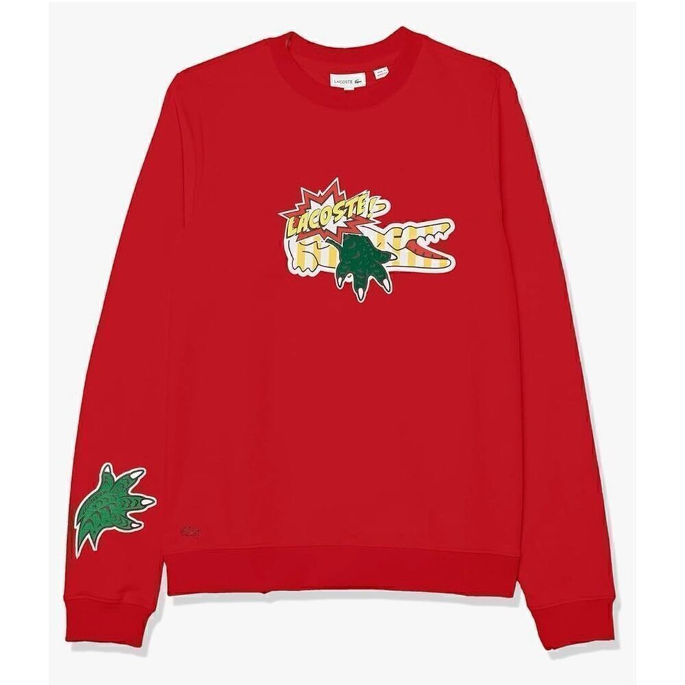 Lacoste Boys Holiday Comic Print Organic Cotton Sweatshirt